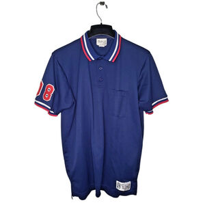 Vintage Honig's Whistle Stop Men's Shirt Size XL Polo Umpire Blue Made in USA